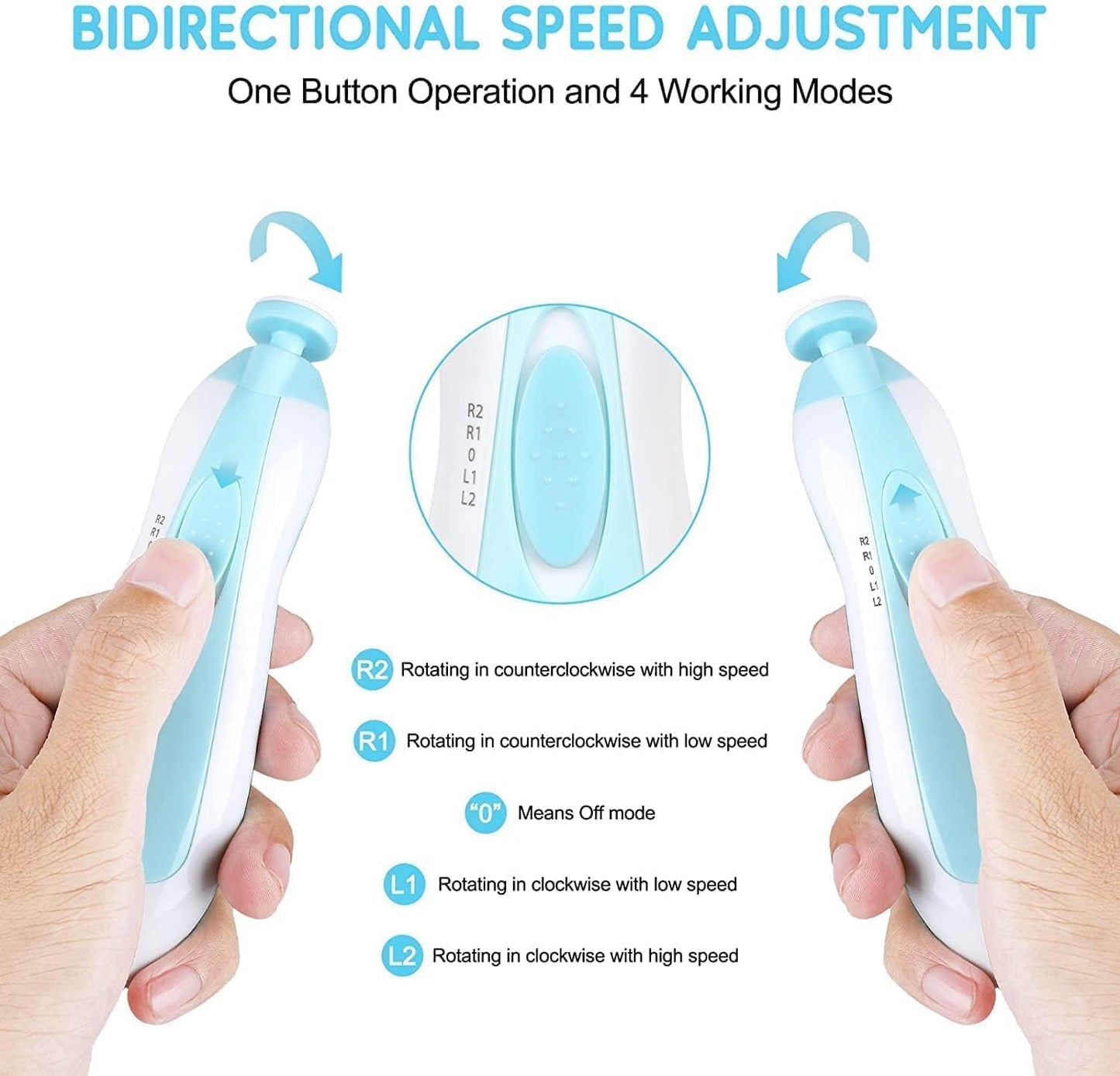 Electric Baby Nail Trimmer with LED Light