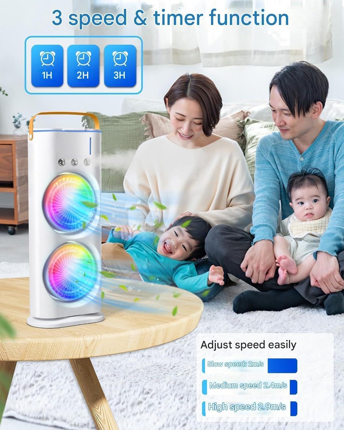 GlacierBreeze Dual Mist Oscillating Fan