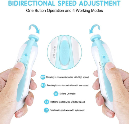Electric Baby Nail Trimmer with LED Light