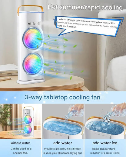 GlacierBreeze Dual Mist Oscillating Fan