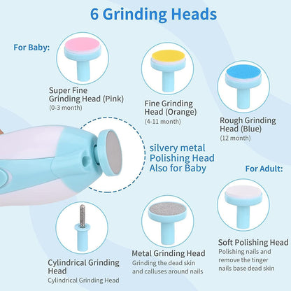 Electric Baby Nail Trimmer with LED Light
