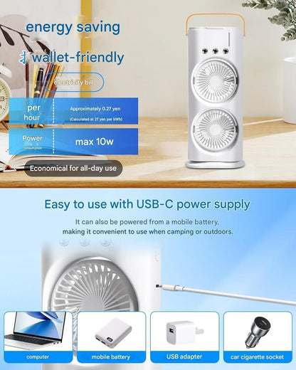 GlacierBreeze Dual Mist Oscillating Fan