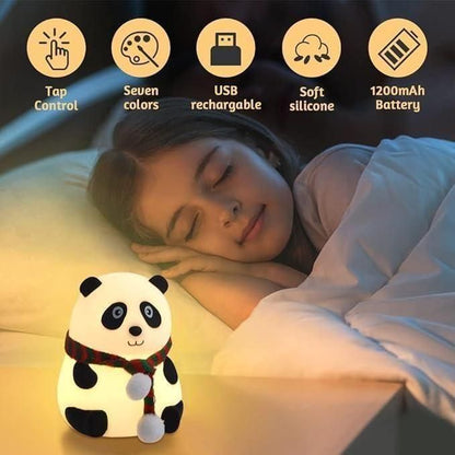 Rechargeable Silicone Panda Night Light